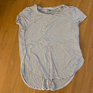 Striped white t